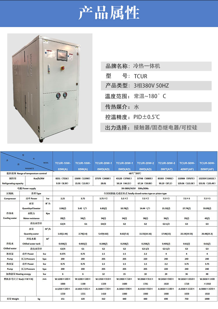 冷熱一體機參數(shù)